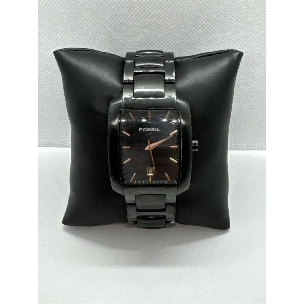 Fossil FS4120 Men's Black Stainless Steel Analog Dial Quartz Wrist Watch JNA343